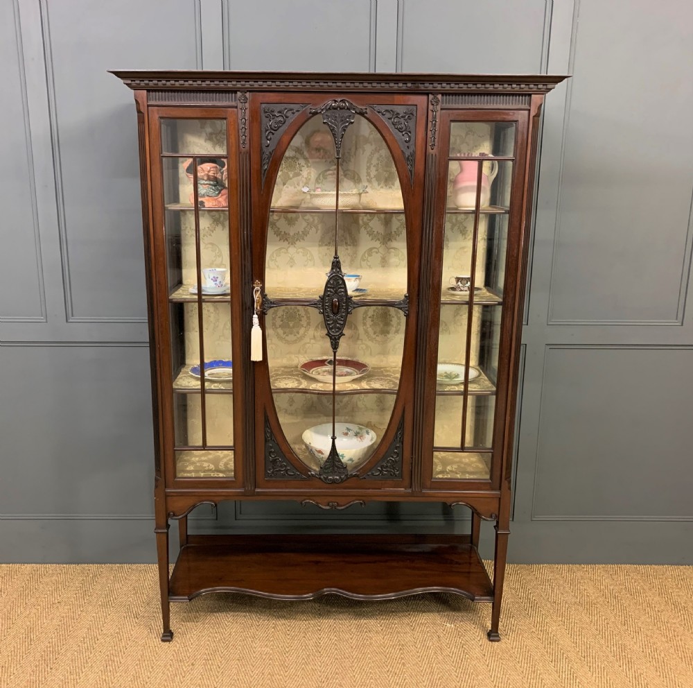 Adams Style Mahogany Display Cabinet