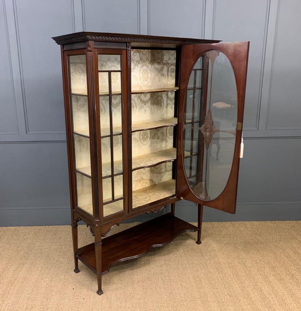 Adams Style Mahogany Display Cabinet View V