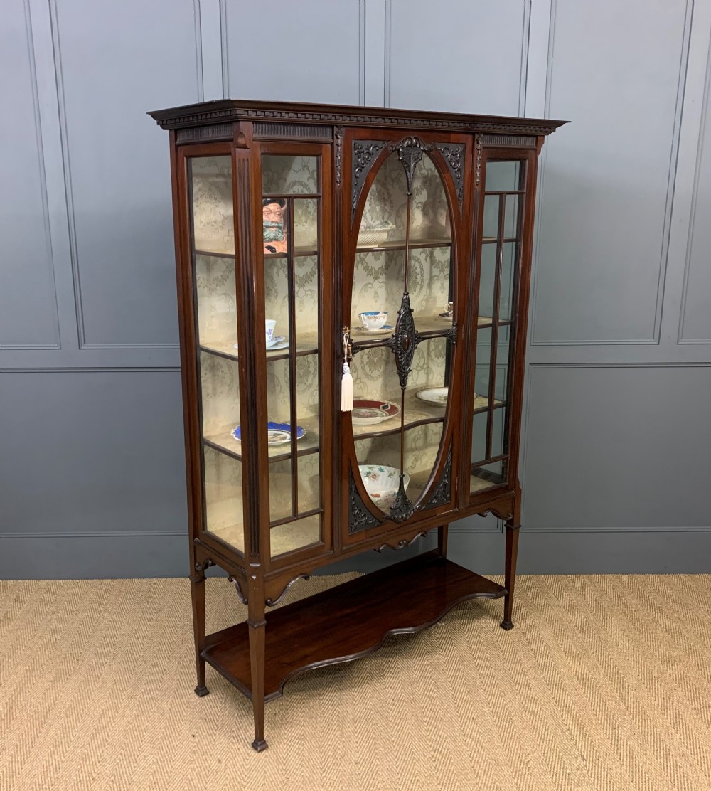 Adams Style Mahogany Display Cabinet View XV