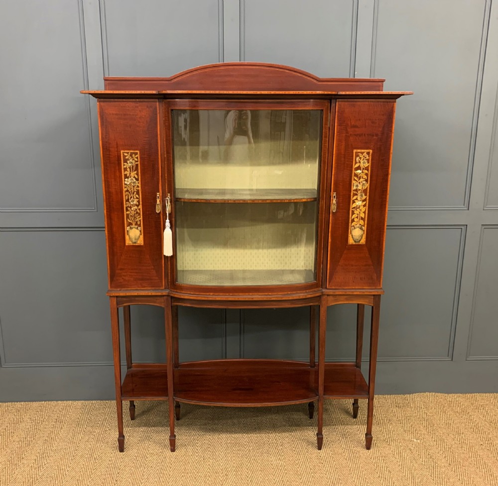 Inlaid Mahogany Arts and Crafts Display Cabinet View VI