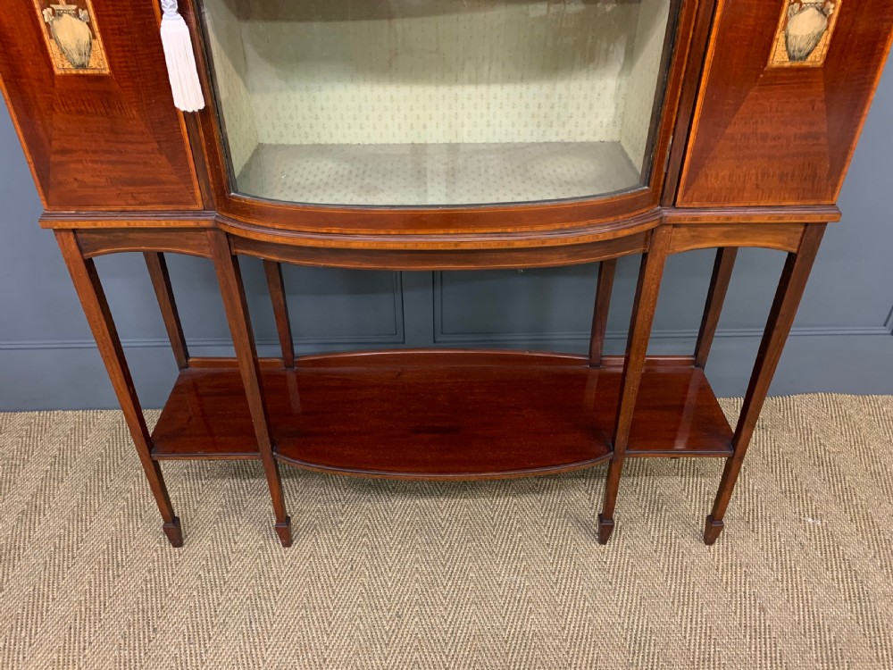 Inlaid Mahogany Arts and Crafts Display Cabinet View VII