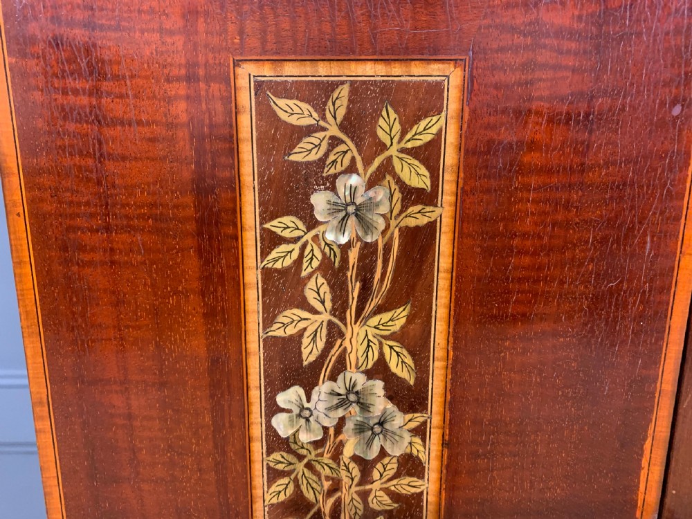 Inlaid Mahogany Arts and Crafts Display Cabinet View VIII