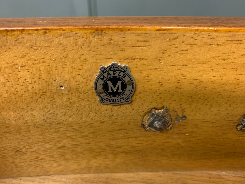 Bow Fronted Burr Walnut Chest by Maple and Co View V