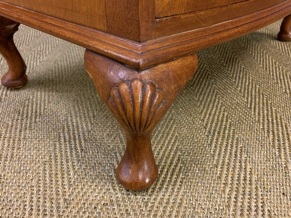 Bow Fronted Burr Walnut Chest by Maple and Co View XIII