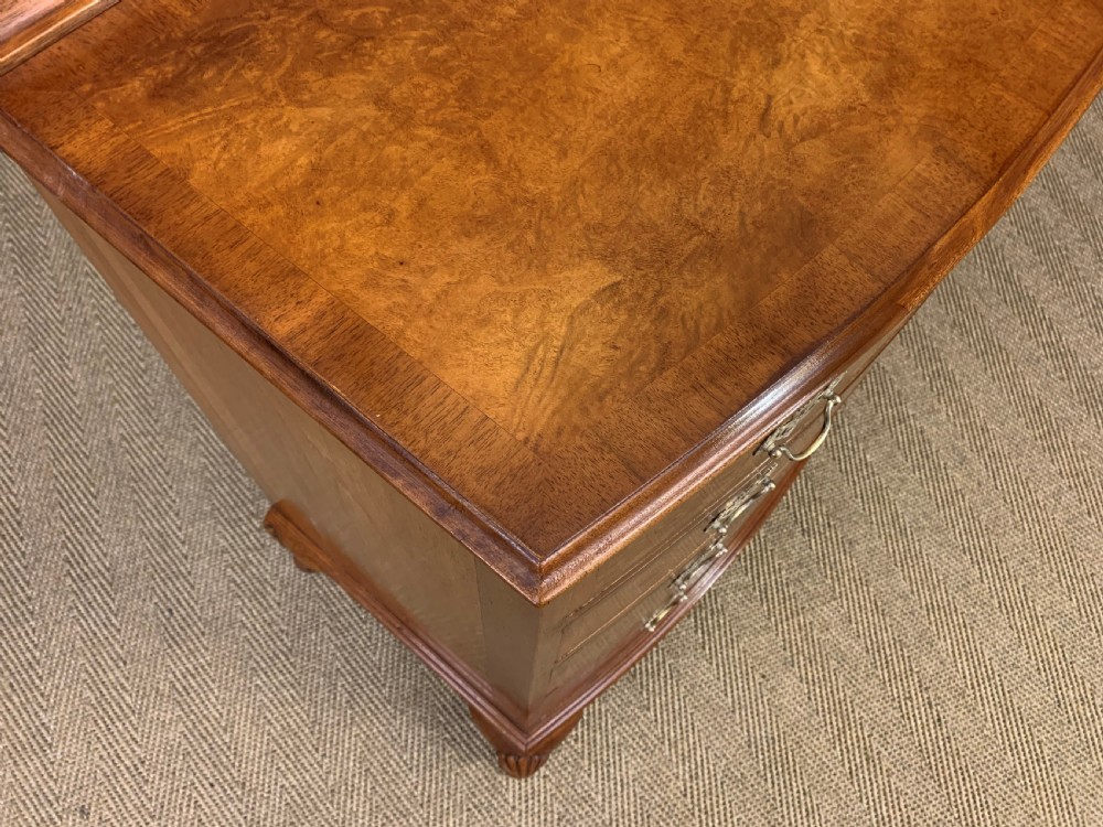 Bow Fronted Burr Walnut Chest by Maple and Co View XIV