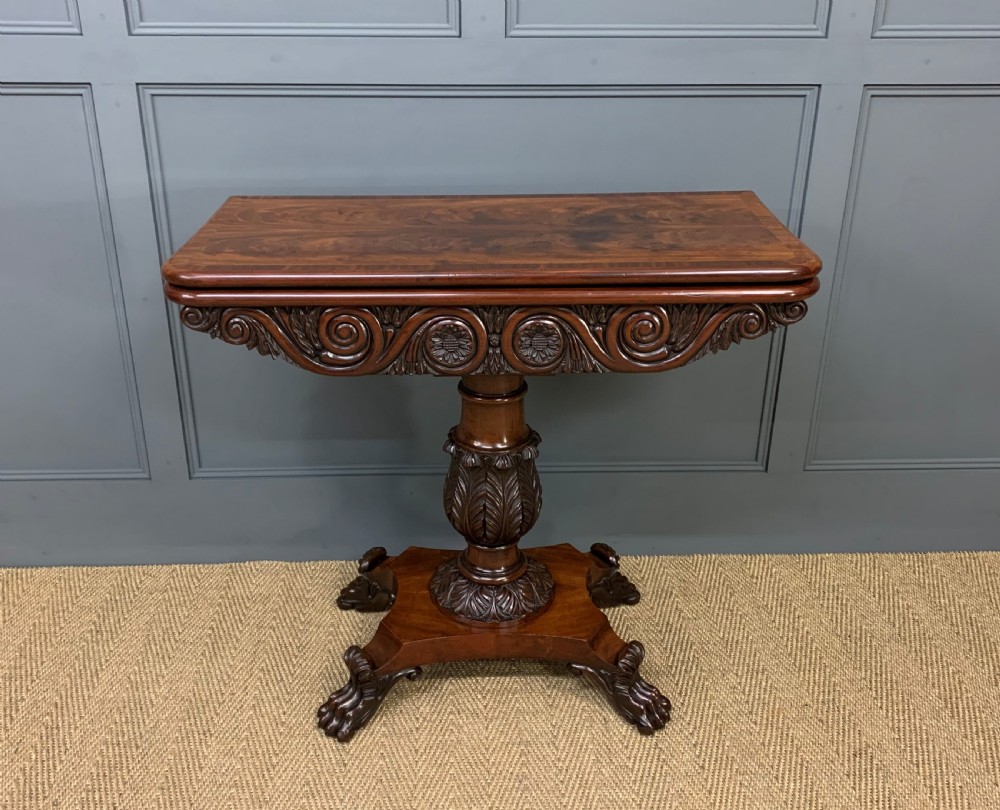 William IV Flame Mahogany Tea Table View II