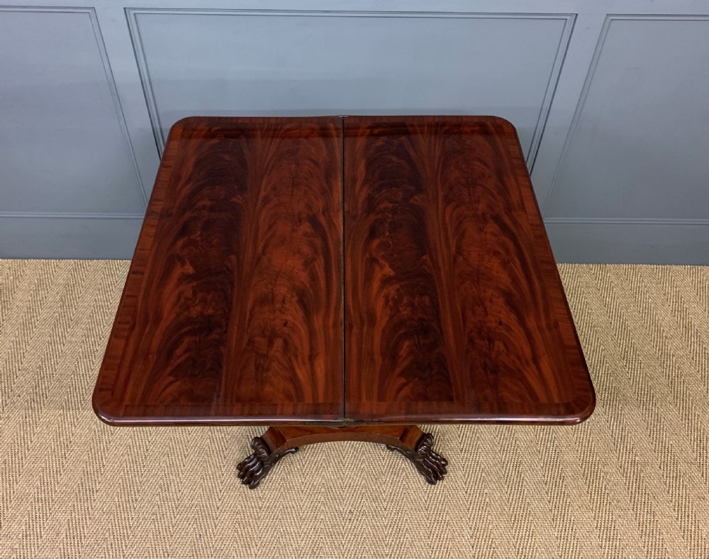William IV Flame Mahogany Tea Table View V