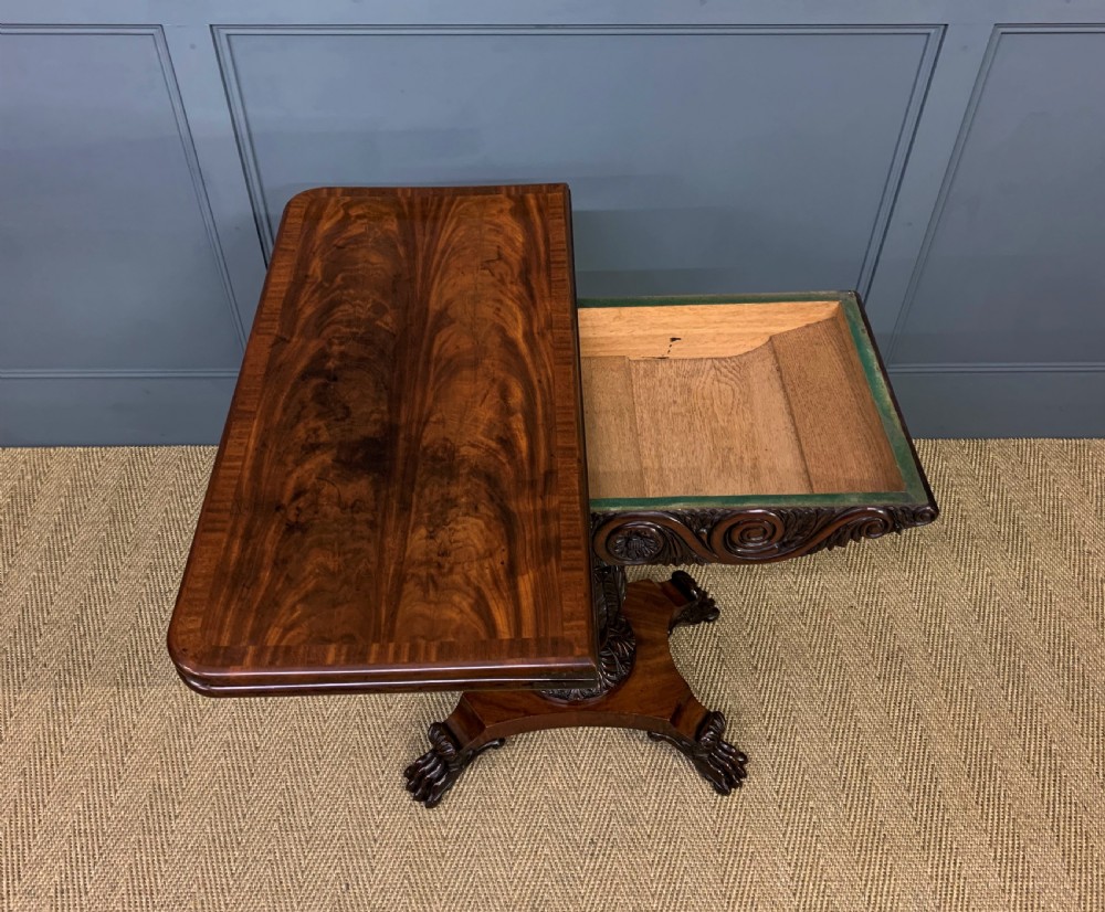 William IV Flame Mahogany Tea Table View XVIII
