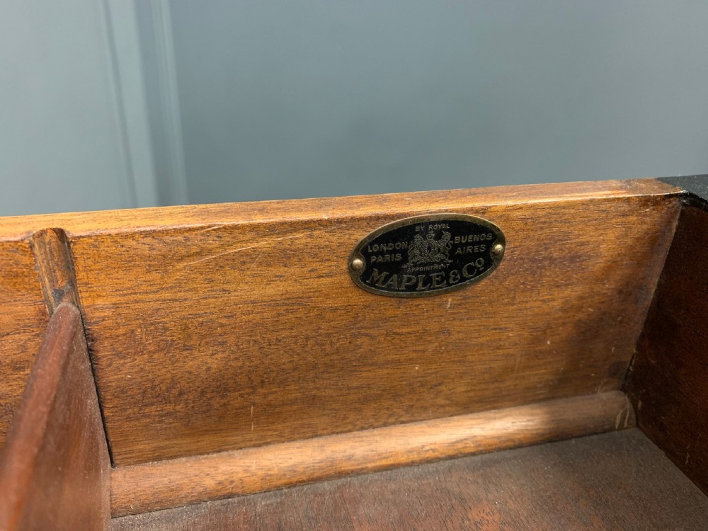 Flame Mahogany Pedestal Desk by Maple and Co View V
