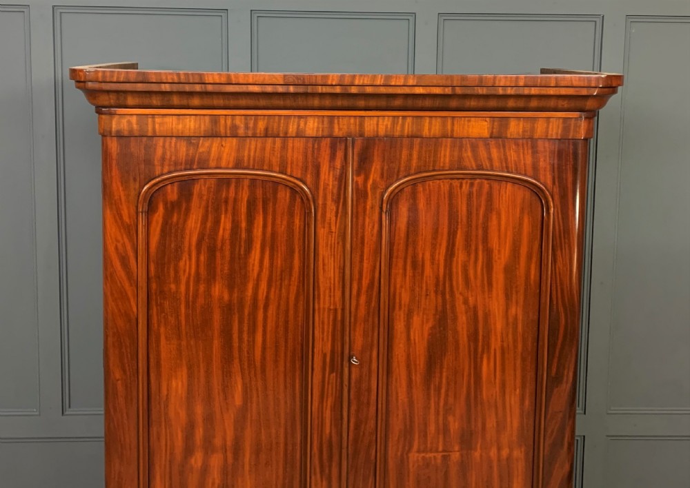 Victorian Figured Mahogany Linen Press View VIII