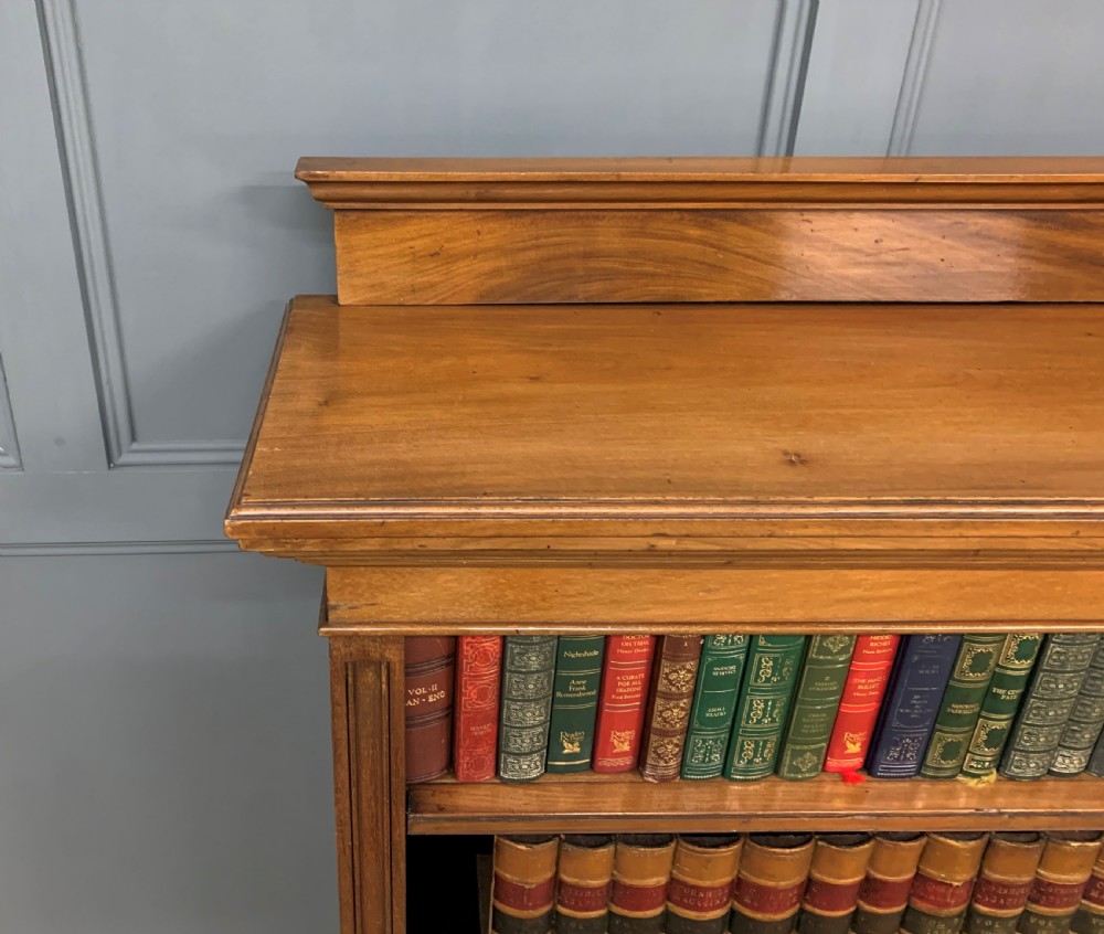 Long Victorian Walnut Open Bookcase View VIII