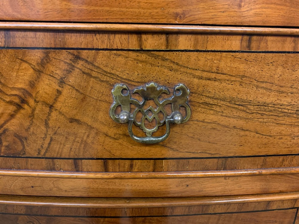 Burr Walnut Bow Fronted Chest on Chest by Waring and Gillow View X