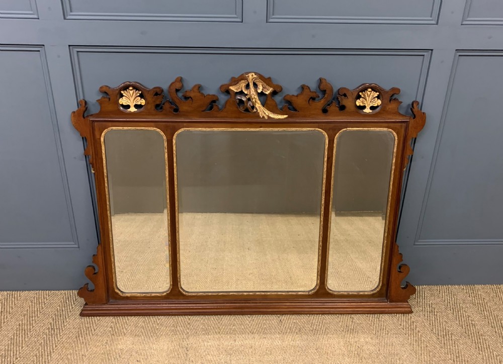 Chippendale Style Overmantle Mirror