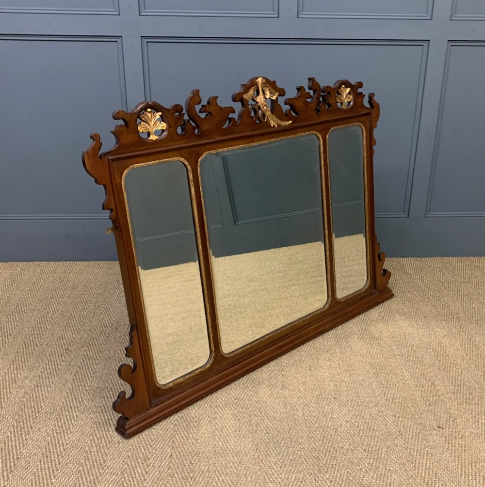 Chippendale Style Overmantle Mirror View II