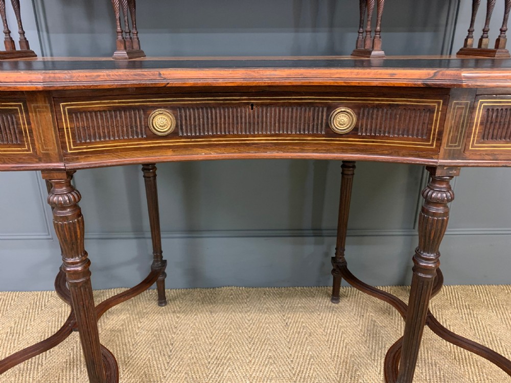 Inlaid Rosewood Writing Desk by Collinson and Lock View XI