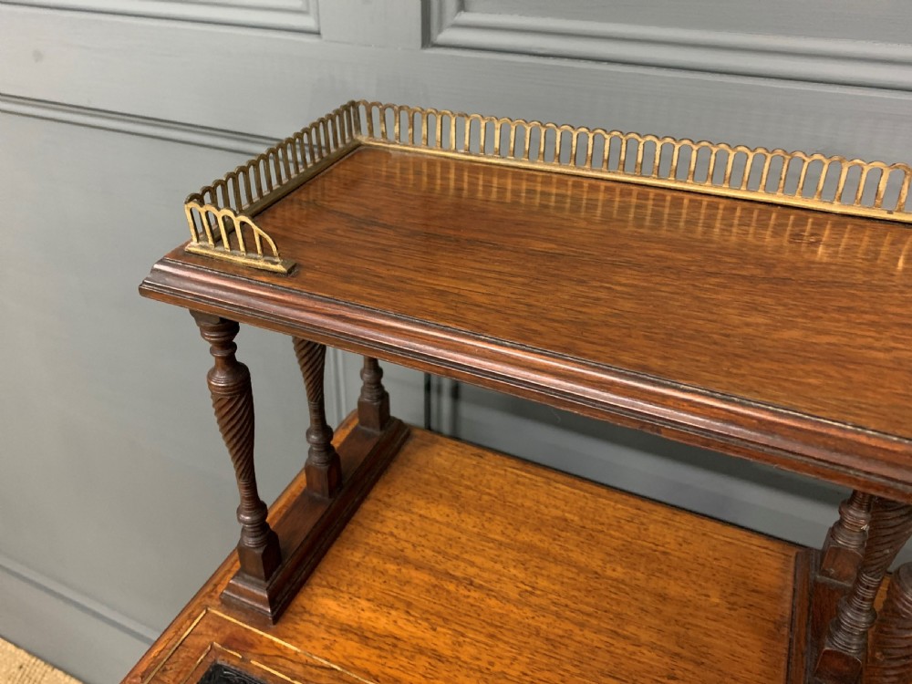 Inlaid Rosewood Writing Desk by Collinson and Lock View XIII
