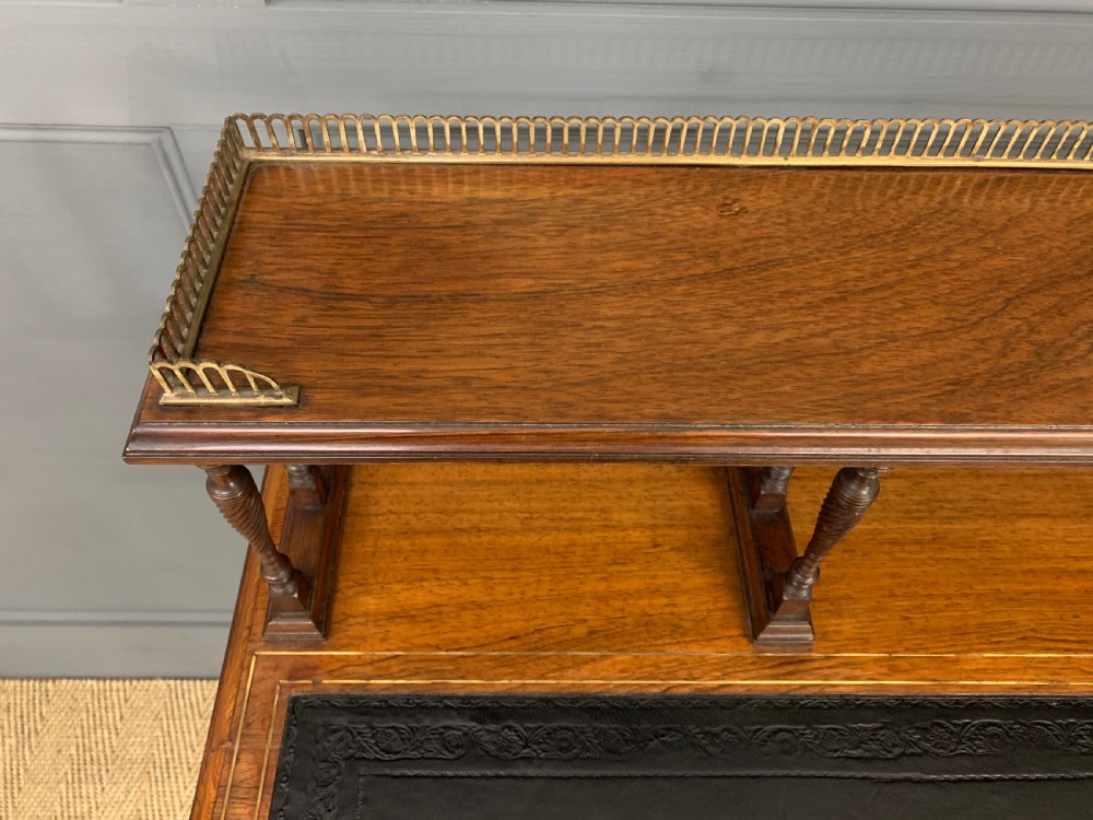 Inlaid Rosewood Writing Desk by Collinson and Lock View XIV