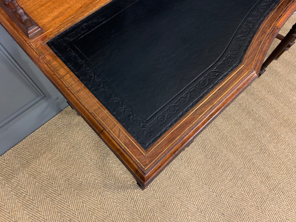 Inlaid Rosewood Writing Desk by Collinson and Lock View XVI