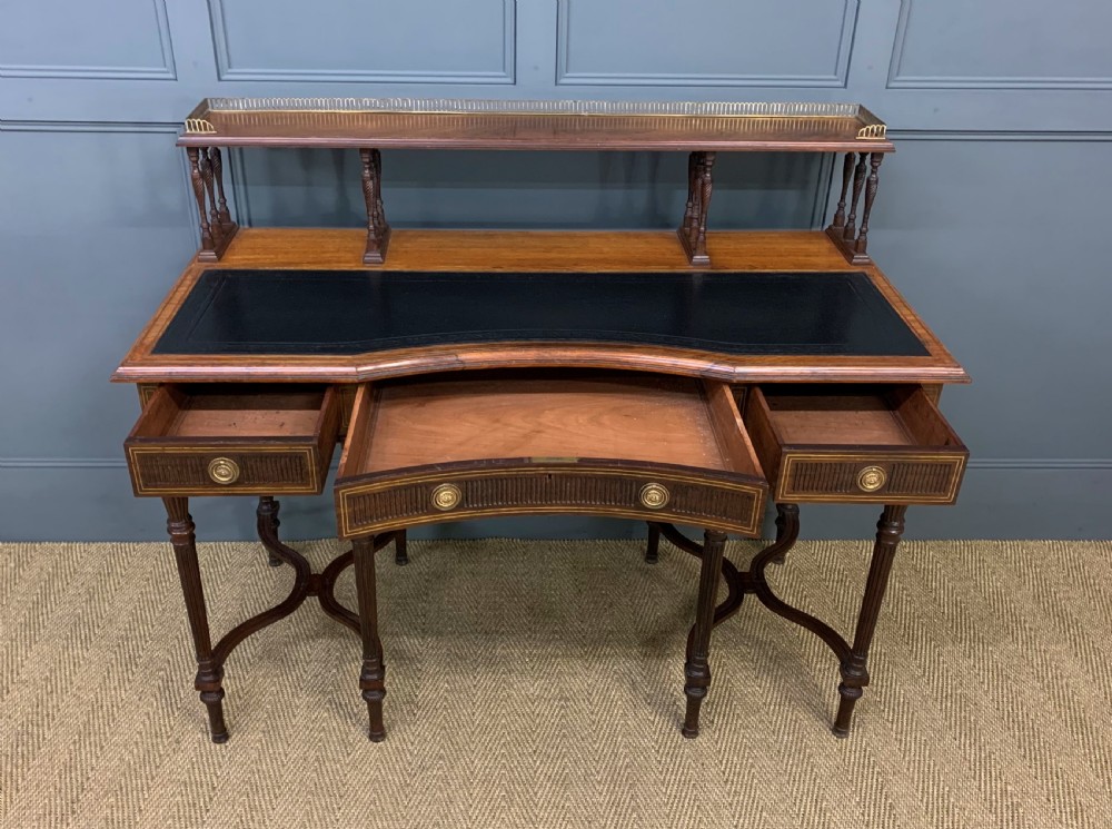Inlaid Rosewood Writing Desk by Collinson and Lock View XVII