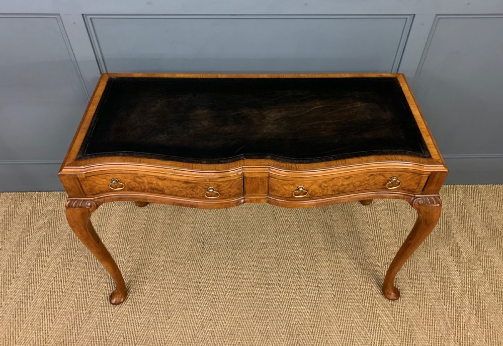 Queen Anne Style Burr Walnut Writing Table View II