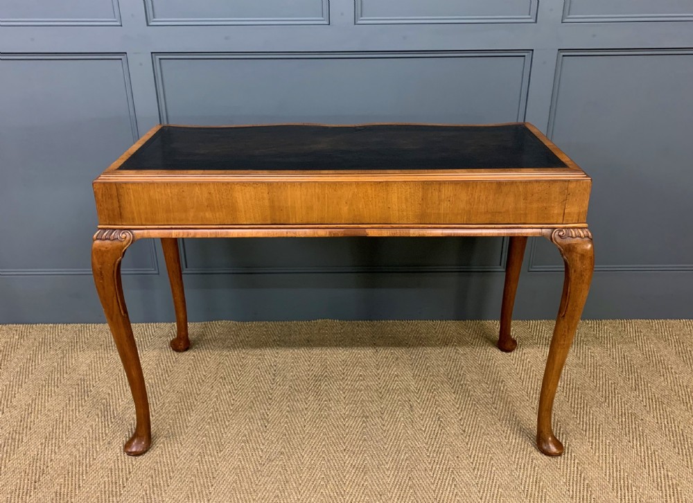 Queen Anne Style Burr Walnut Writing Table View V