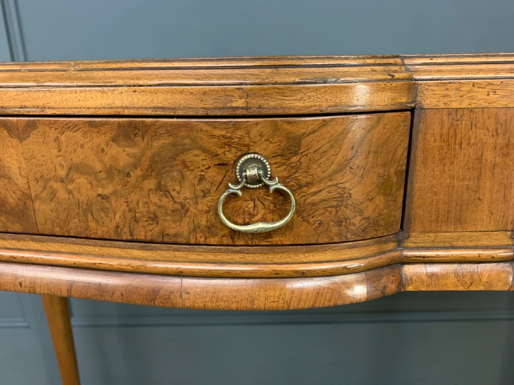 Queen Anne Style Burr Walnut Writing Table View VIII