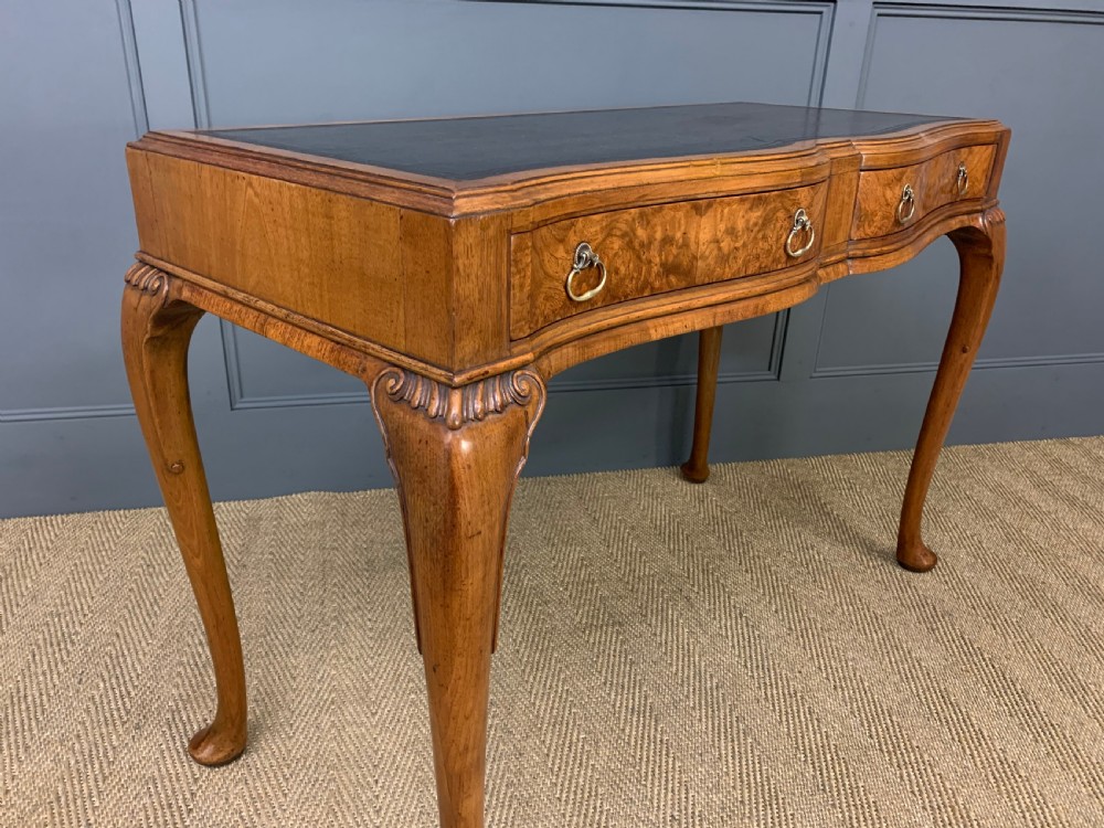 Queen Anne Style Burr Walnut Writing Table View XIII