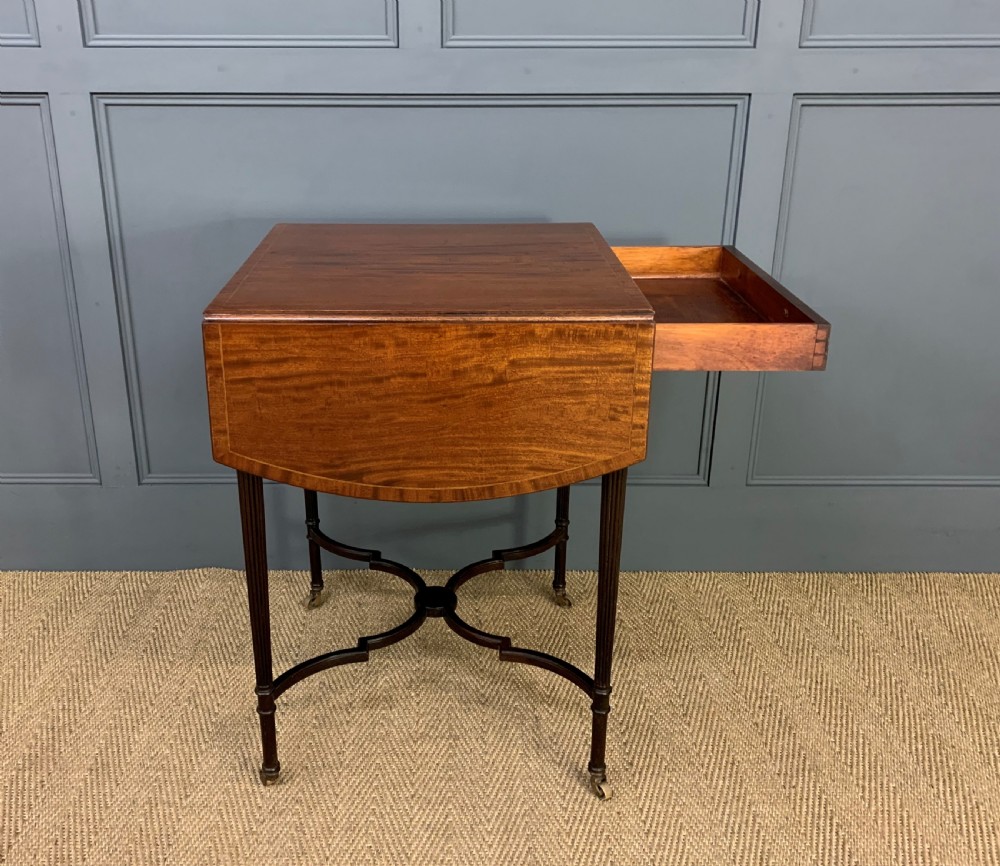 Flame Mahogany Pembroke Flap Table View XIII