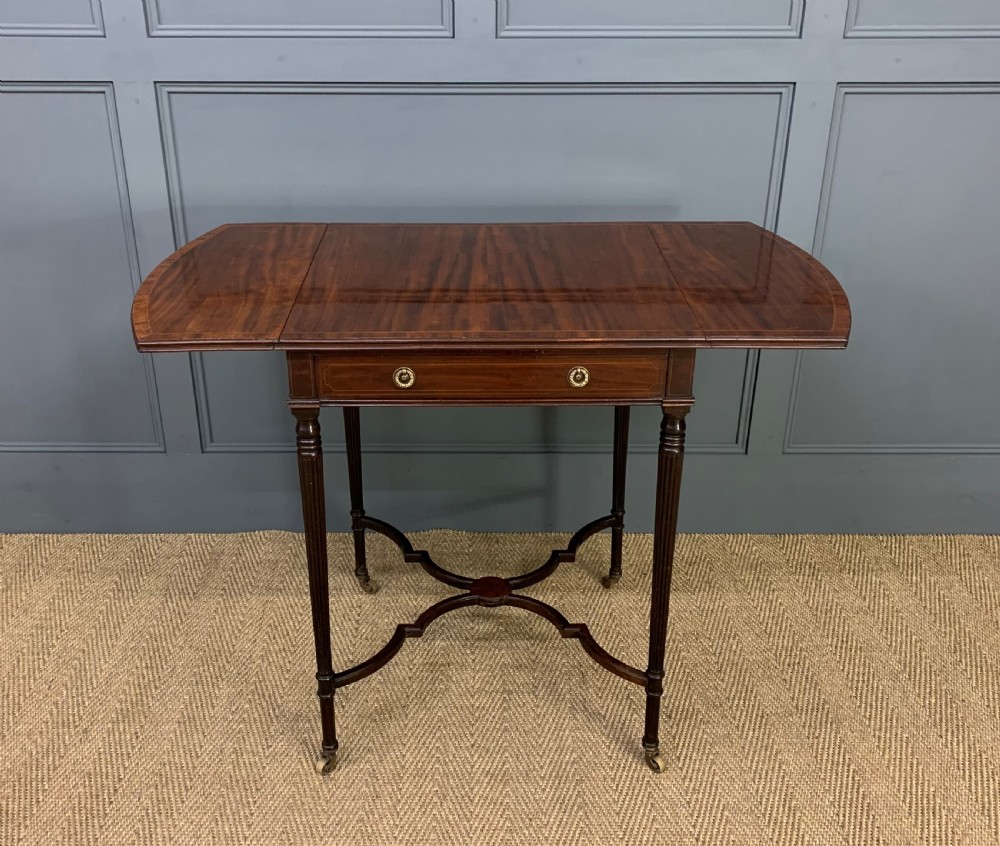 Flame Mahogany Pembroke Flap Table View XIV
