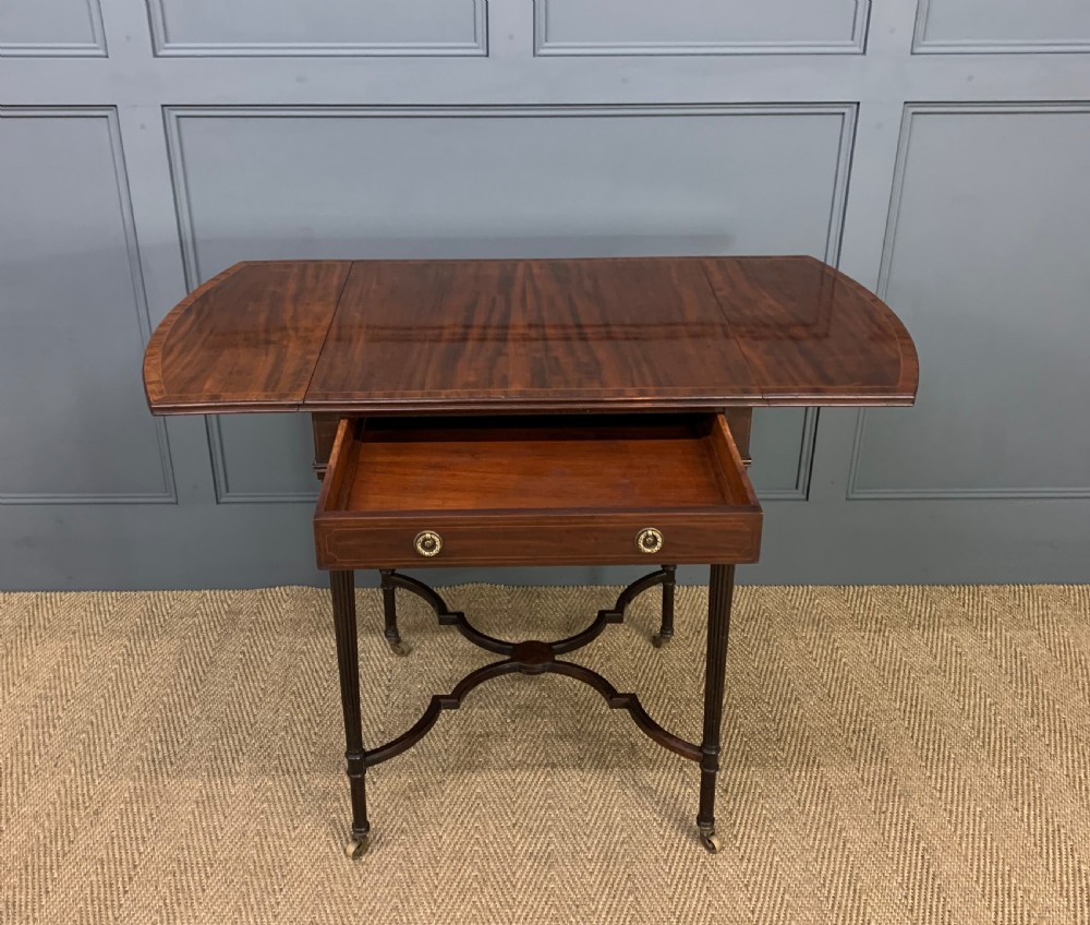 Flame Mahogany Pembroke Flap Table View XV