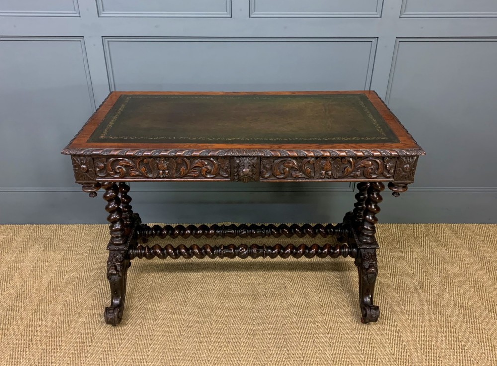 19th Century Carved Oak Table
