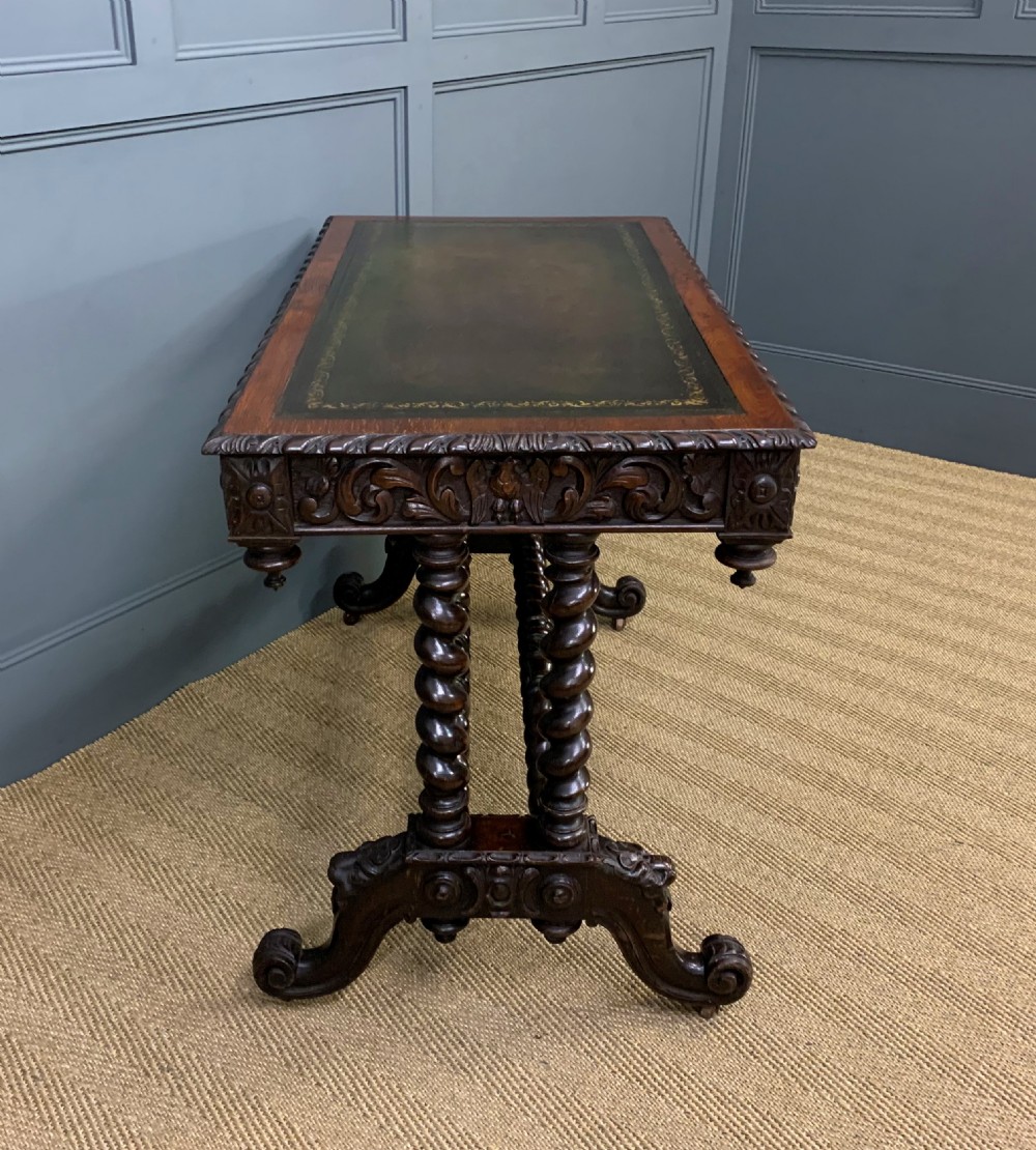 19th Century Carved Oak Table View XII