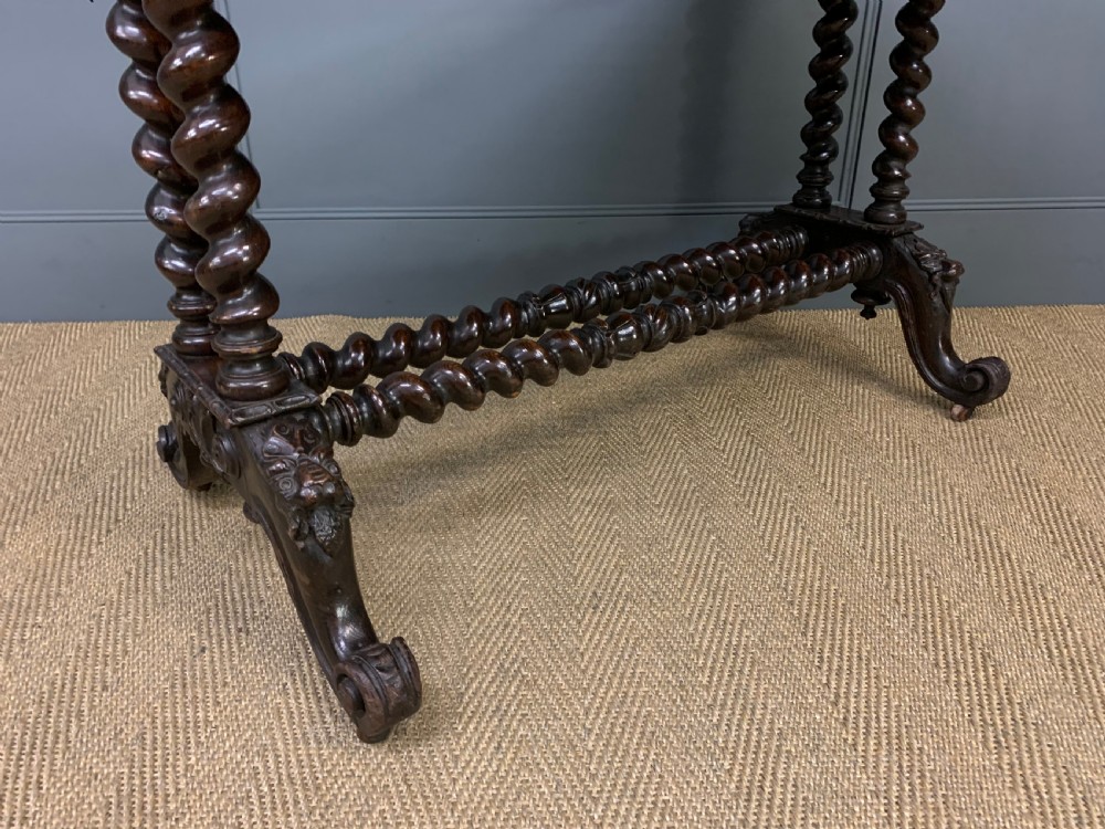 19th Century Carved Oak Table View XVI