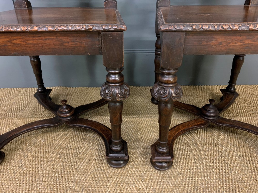 Pair of 19th Century Carved Oak Chairs View VI
