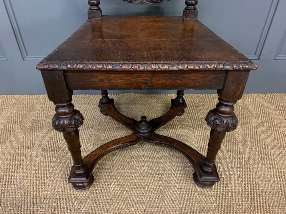 Pair of 19th Century Carved Oak Chairs View X
