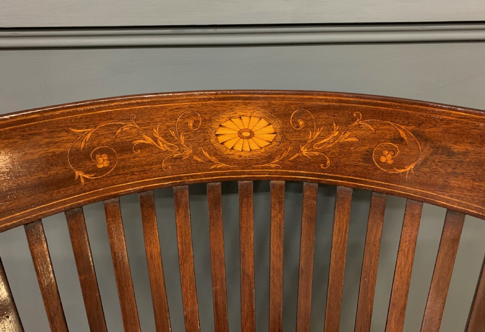 Pair of Inlaid Mahogany Desk Armchairs by Maple and Co. View XII