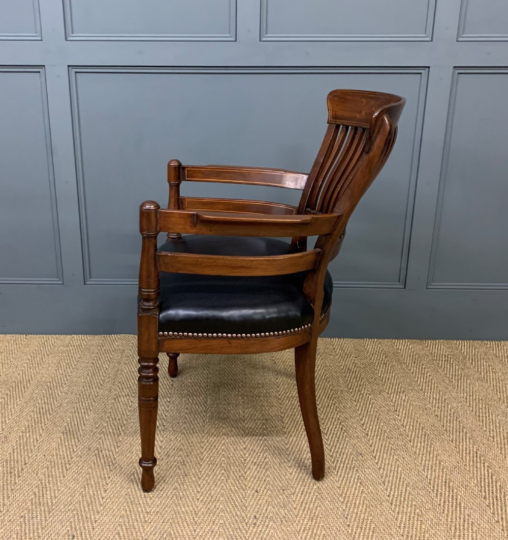 Pair of Inlaid Mahogany Desk Armchairs by Maple and Co. View XVI