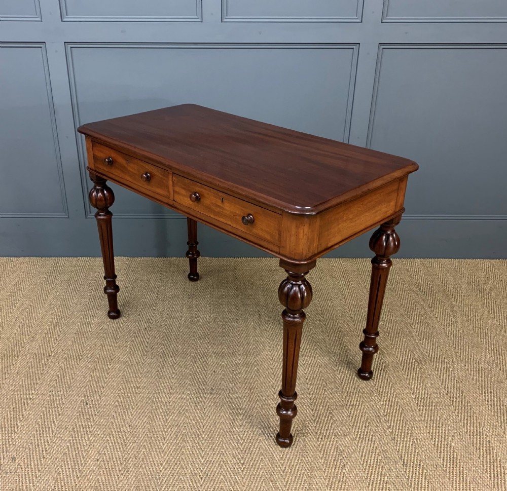 Victorian Mahogany 2 Drawer Side Table