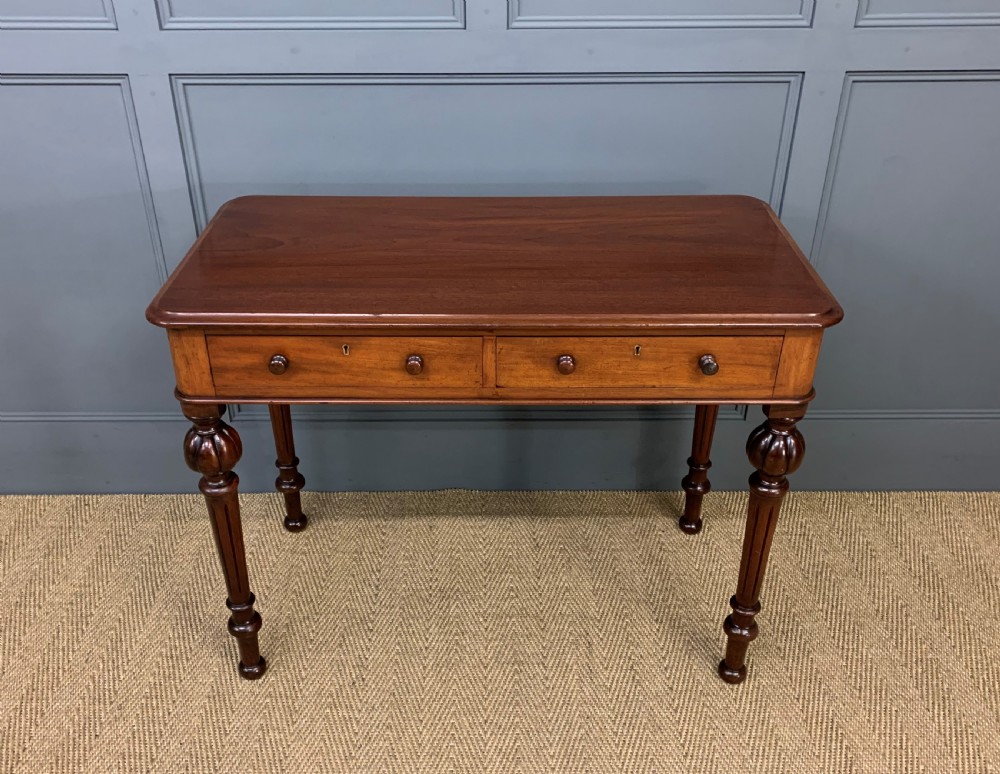 Victorian Mahogany 2 Drawer Side Table View II