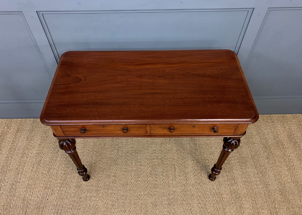 Victorian Mahogany 2 Drawer Side Table View III