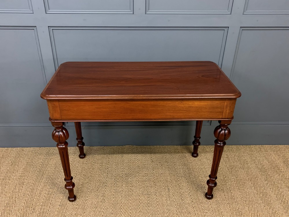 Victorian Mahogany 2 Drawer Side Table View V