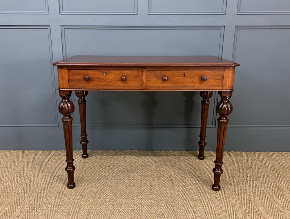 Victorian Mahogany 2 Drawer Side Table View VI