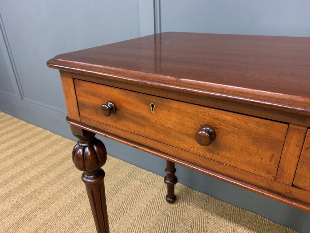 Victorian Mahogany 2 Drawer Side Table View VIII