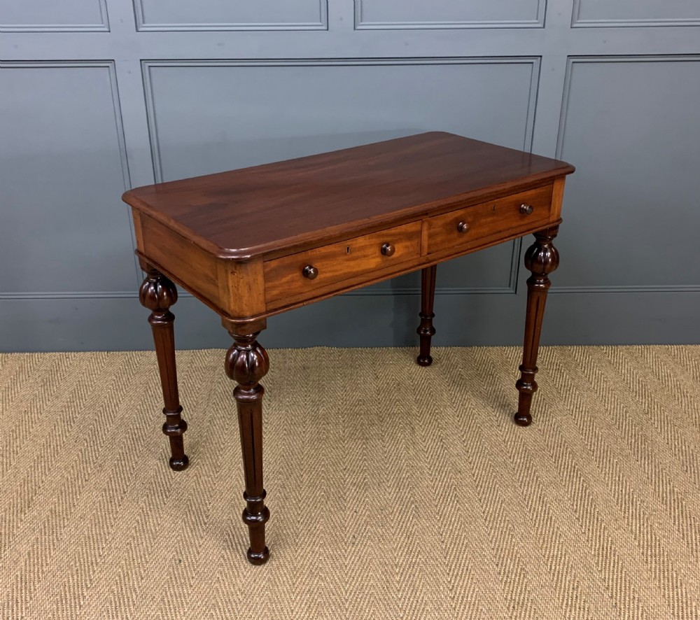 Victorian Mahogany 2 Drawer Side Table View X