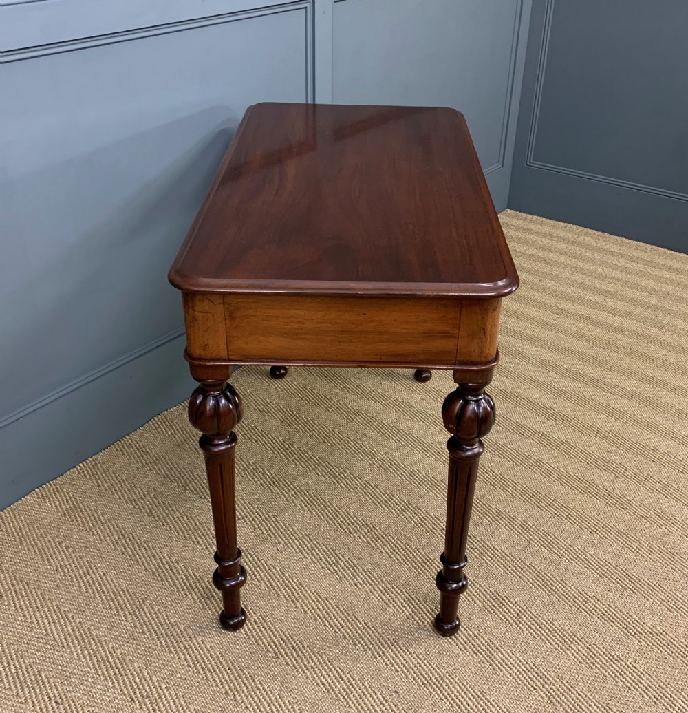 Victorian Mahogany 2 Drawer Side Table View XII