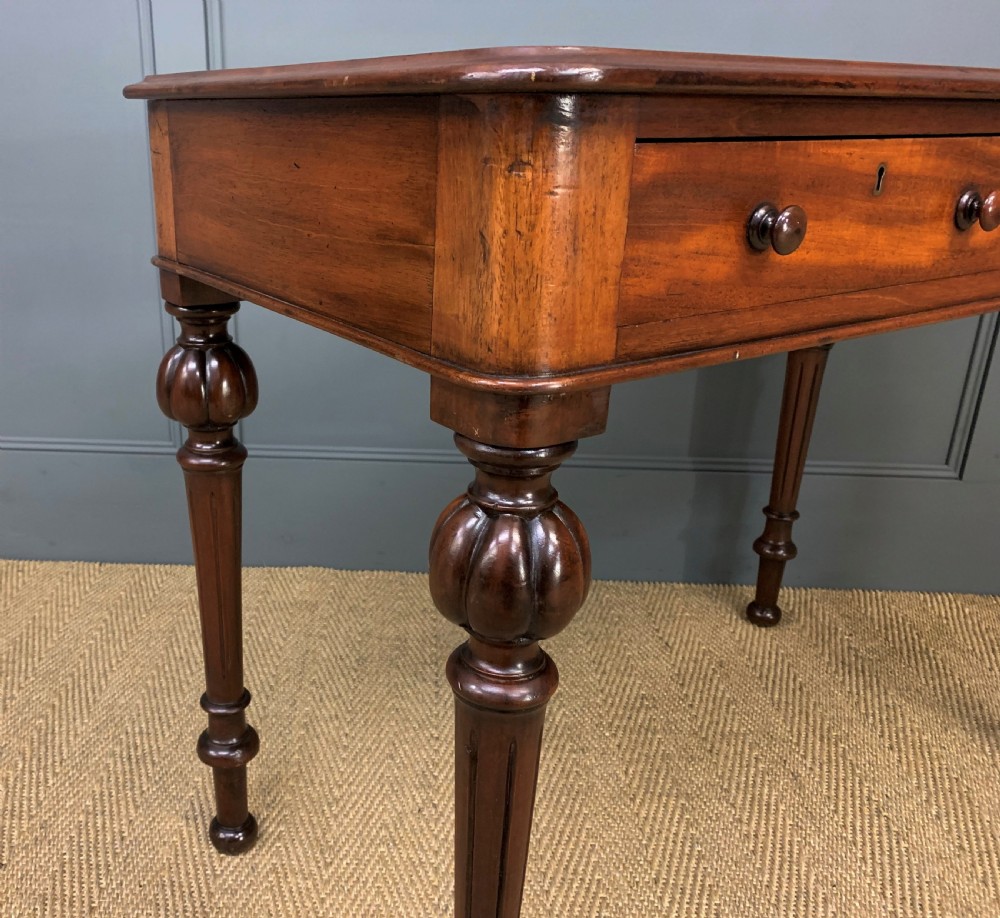 Victorian Mahogany 2 Drawer Side Table View XIII