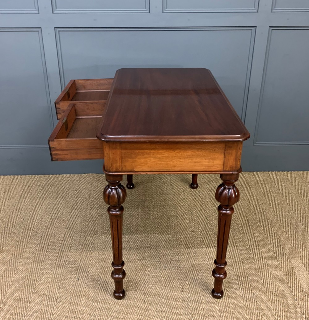 Victorian Mahogany 2 Drawer Side Table View XV