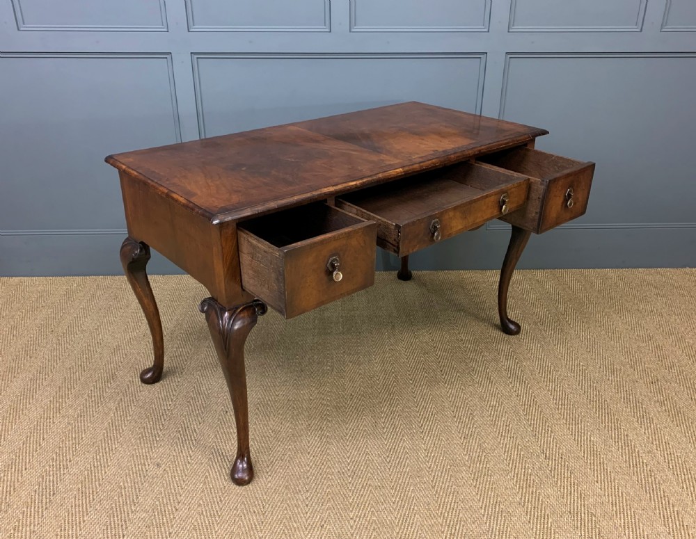 Queen Anne Style Burr Walnut Table View II