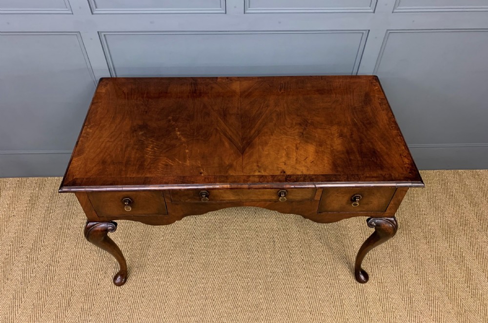 Queen Anne Style Burr Walnut Table View III