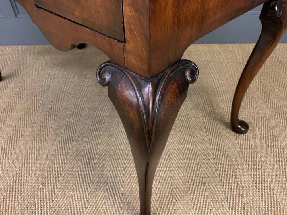 Queen Anne Style Burr Walnut Table View XII